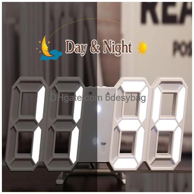 nordic digital table clock wallmounted led alarm calendar display office electronic home decoration desk clocks