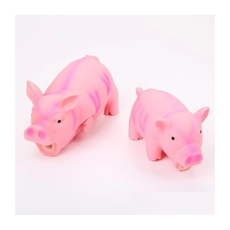 1pc cute rubber sound pig grunting squeak latex pet chew toys for dog squeaker chew training puppy supplies pet products