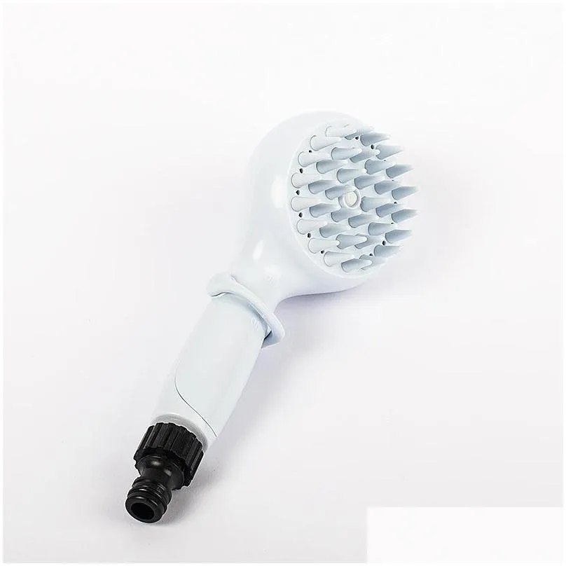 pet shower head bath brush 2in1 cat dog spa massage comb soft silicone petshower hair grooming cmob dog cleaning tool