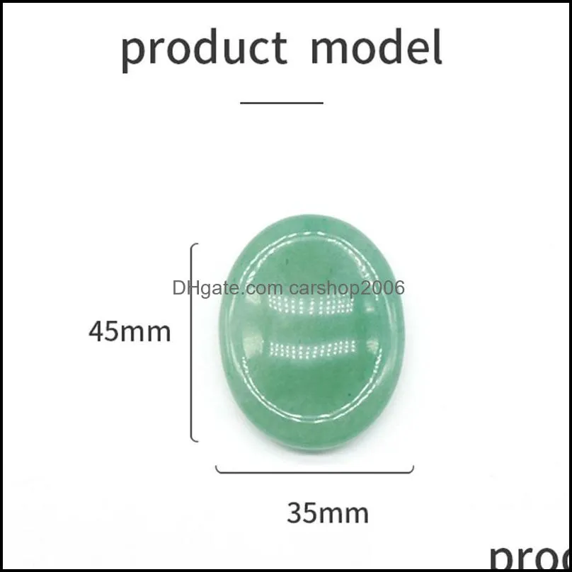 natural worry stone crystal jade face scraping board tiger mouth massager oval thumb print finger scraping piece