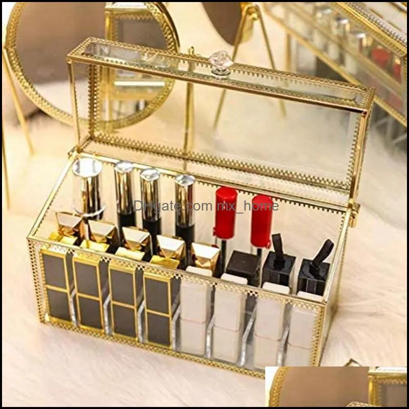 tissue boxes napkins 1 pcs cosmetic storage box highend retro glass lipstick box european style holder l