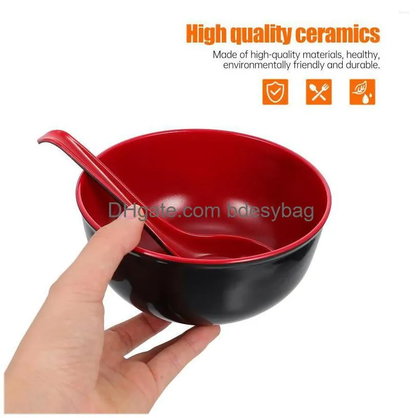 bowls bowl ramen soup noodle japanese melamine spoon udon traiditional cups deep phosalad decorative