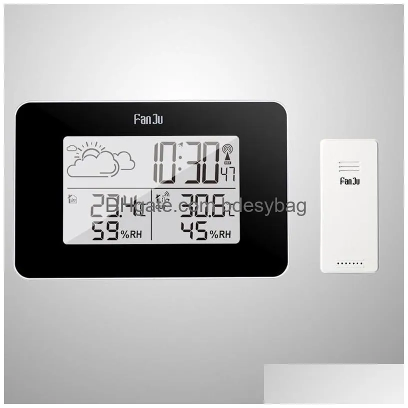 desk table clocks perpetual calendar multifunction weather clock electronic alarm indoor outdoor temperature humidity snooze