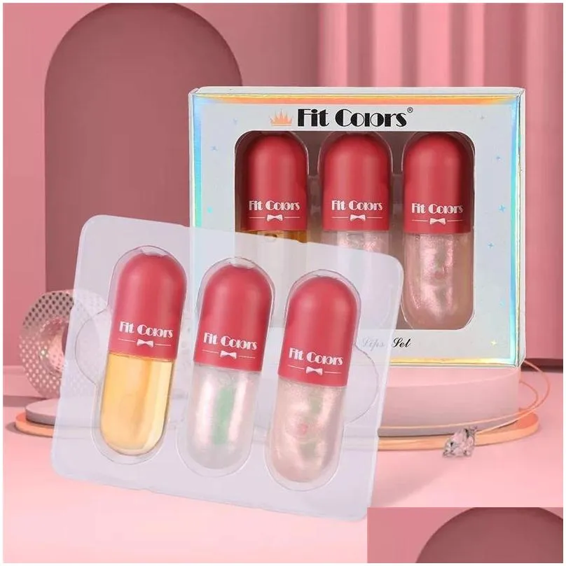 household sundries crystal jelly lip gloss capsule lip plumper oil shiny clear lip moisturizing women balm makeup tint cosmetics