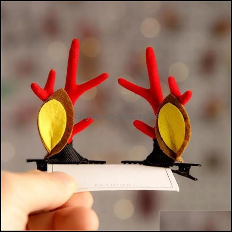 novelty items christmas antler hairpin adult small clip net red sen womens hair ornament christmas elk