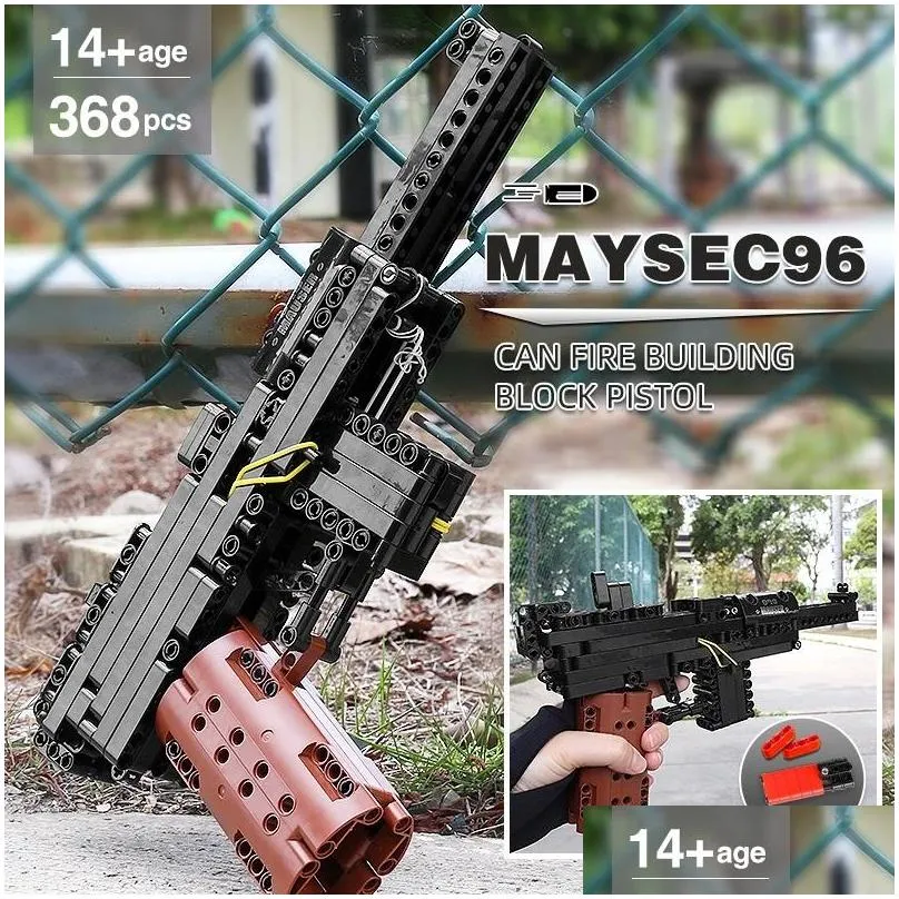 mould king 14011 the mausers c96 pistol model gun assembly hightech submachines bricks of building block set for kids birthday christmas