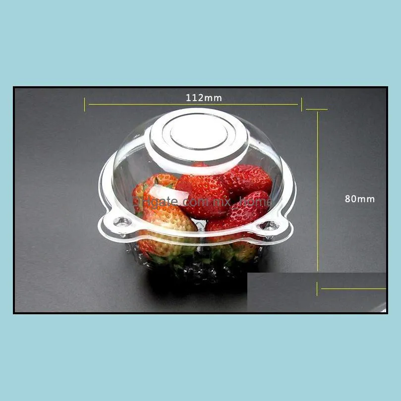 plastic cupcake cake muffin dome case disposable fruit salad holder boxes container packaging box sn2255