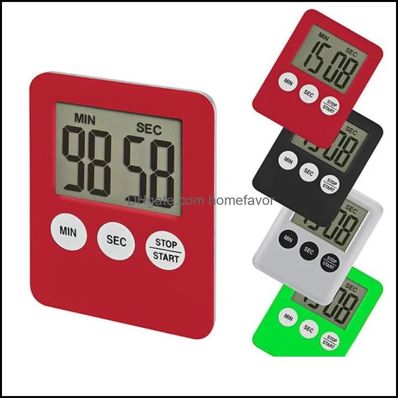 novelty digital kitchen timer medication reminder digital led kitchen count down clip timer alarm cooking count down up tools dh1211