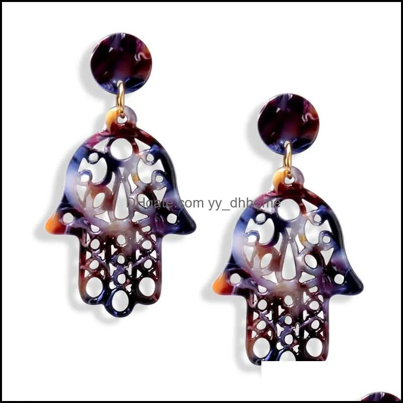  trendy acid acrylic resin earrings geometric people hand palm drop earrings for women colorful resin fashion jewelry gifts 2019