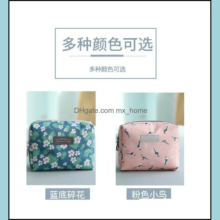 storage bags 1 pc beauty organizer handbag spring flower makeup bag for women large floral cosmetic travel lady