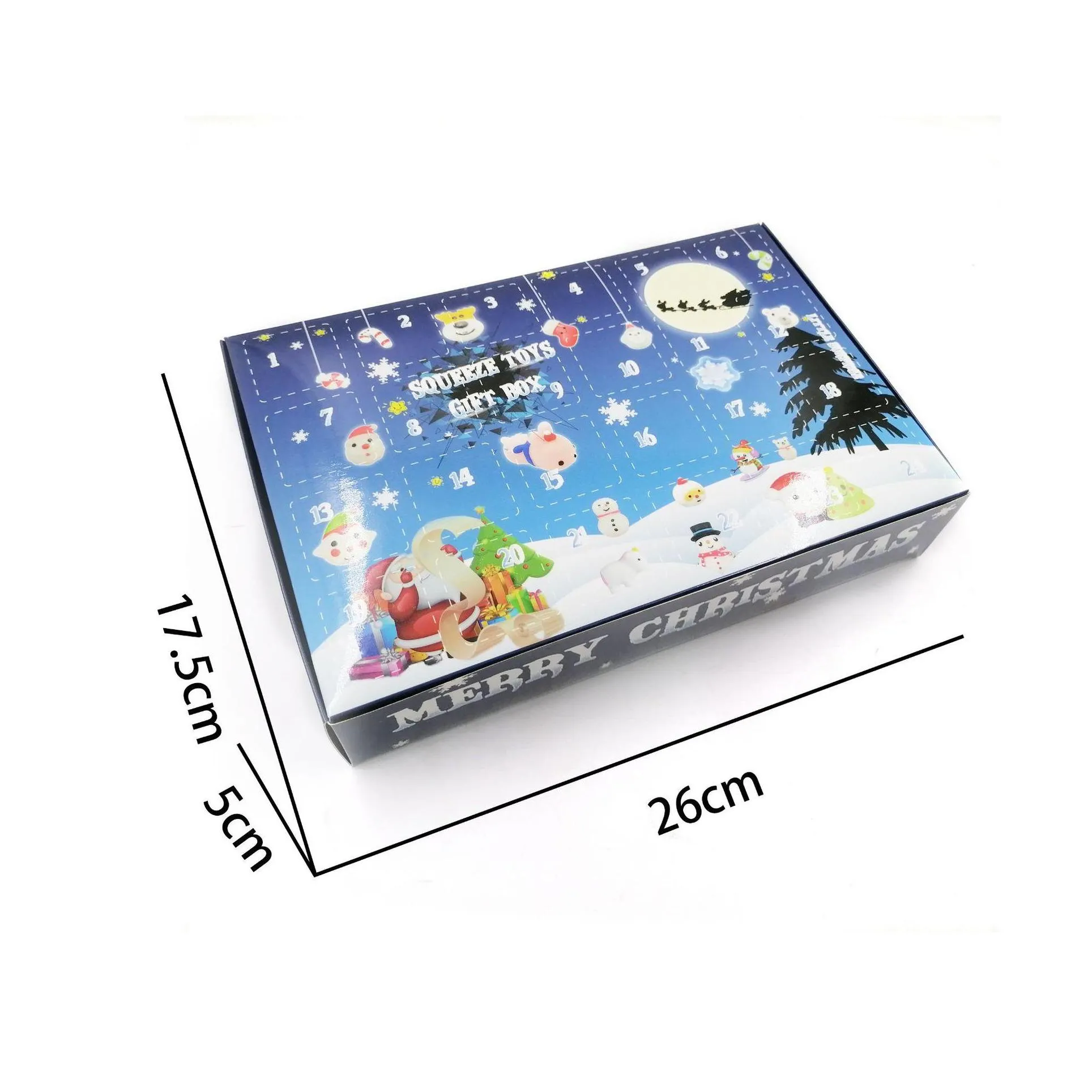 christmas countdown calendar pinch music blind box decompression vent toy cartoon cute dumpling gift box set