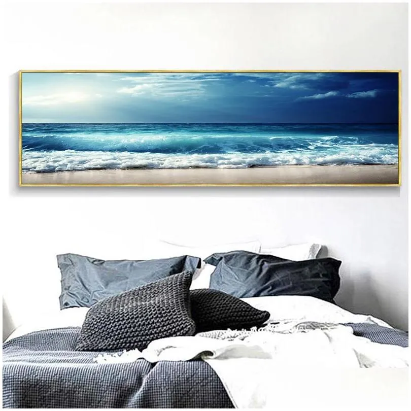 sea wave posters home decor sunset sunrise canvas painting wall art pictures for living room bedside landscape prints paintings