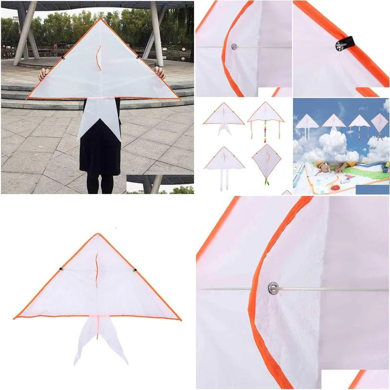 500 pcs mix wholesale 4 style shape diy painting colorful flying foldable outdoor beach kite children kids sport funny toy