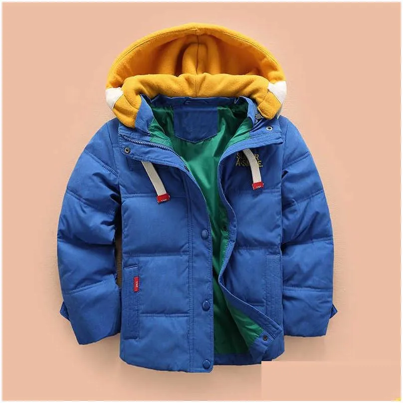 children down parkas 410t winter kids outerwear boys casua warm coats jackets with hood