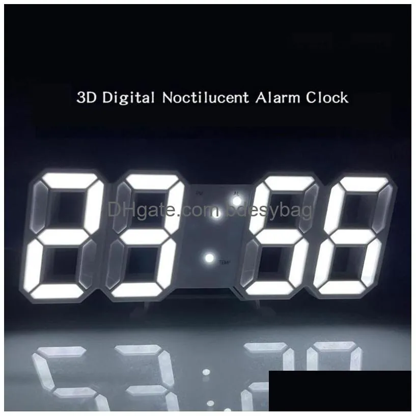 desk table clocks led digital alarm plastic usb powered watch bedroom snooze clock date calendar temperature home decoration