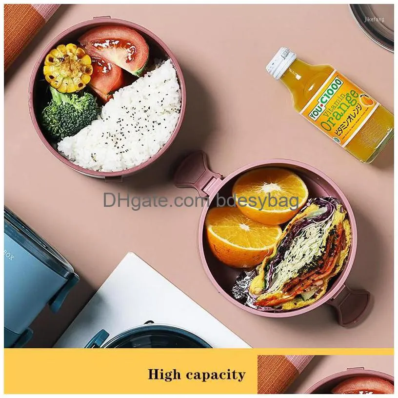 dinnerware sets portable round lunch box selling japanesestyle compartment kitchen leakproof container kids