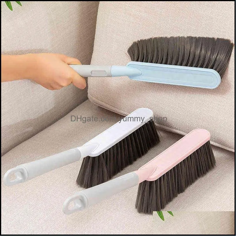 1pc soft bristle cleaning brush long handle bed clean brushes broom mane dusting sofa sheet sweep bed home supplies vtm eb1060