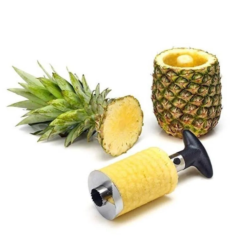 stainless steel pineapple slicer peeler fruit corer slicer kitchen easy tool pineapple spiral cutter new utensil accessories