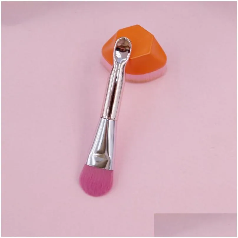 double ended facial mask brush portable face skin care beauty cosmetics tool fan shaped professional makeup brush