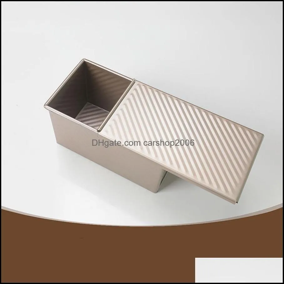 baking moulds golden carbon steel corrugated toast box baking tool bread mold cake