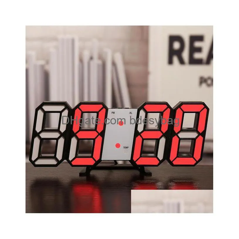 nordic digital table clock wallmounted led alarm calendar display office electronic home decoration desk clocks