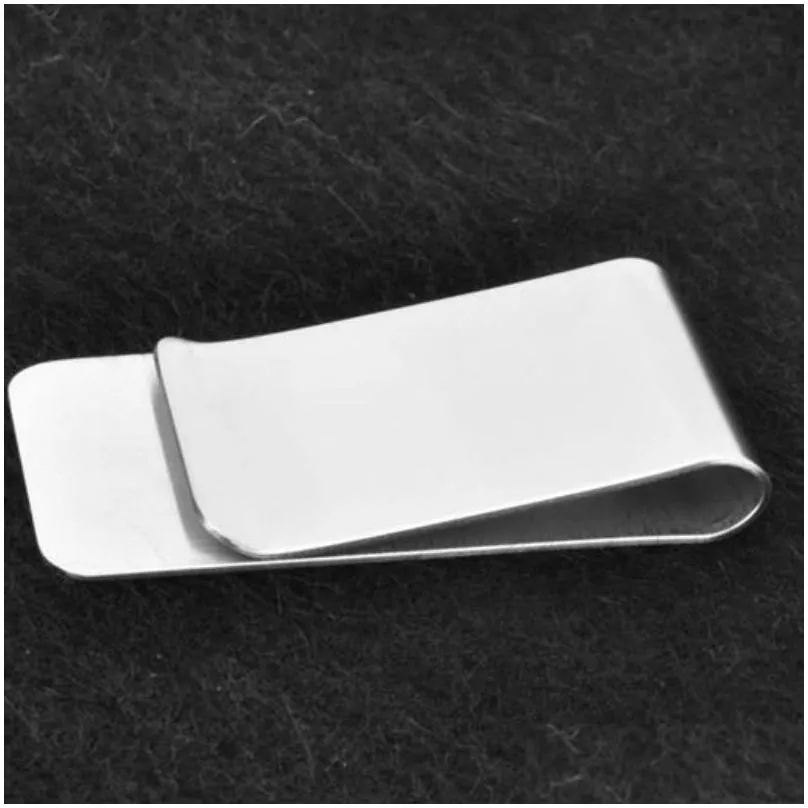 metal silver money clip portable stainless steel money clip cash clamp holder wallet purse for pocket dollar holder1 1149 t2