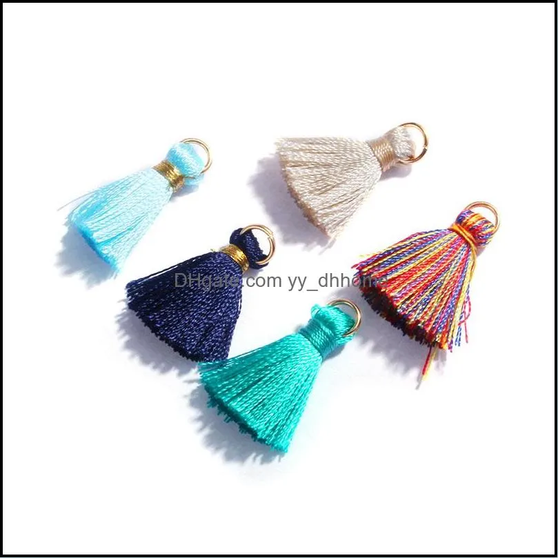fashion handmade bohemian cotton tassels for earrings necklace bracelet colorful diy jewelry making findings charms wholesale