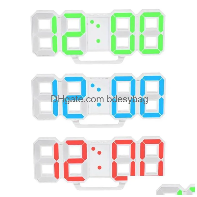 desk table clocks modern design large size digital led wall clock watch unique vintage home decoration timer alarm