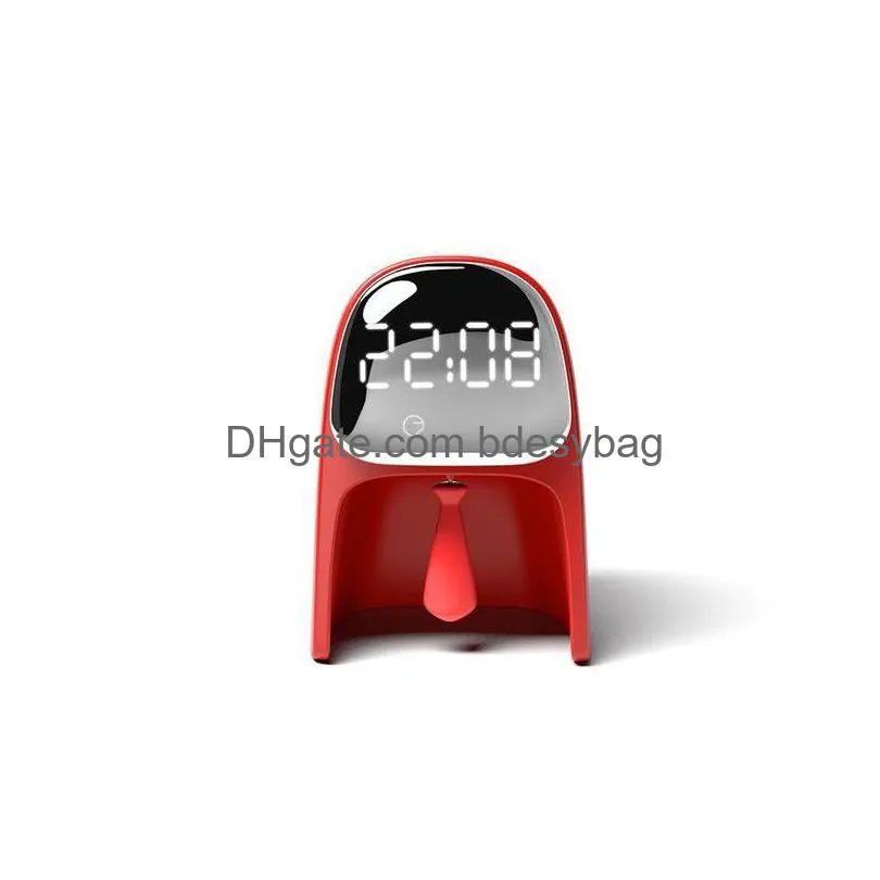 desk table clocks home creactive clock gentleman with led light smart voice controlled bedroom alarm decor