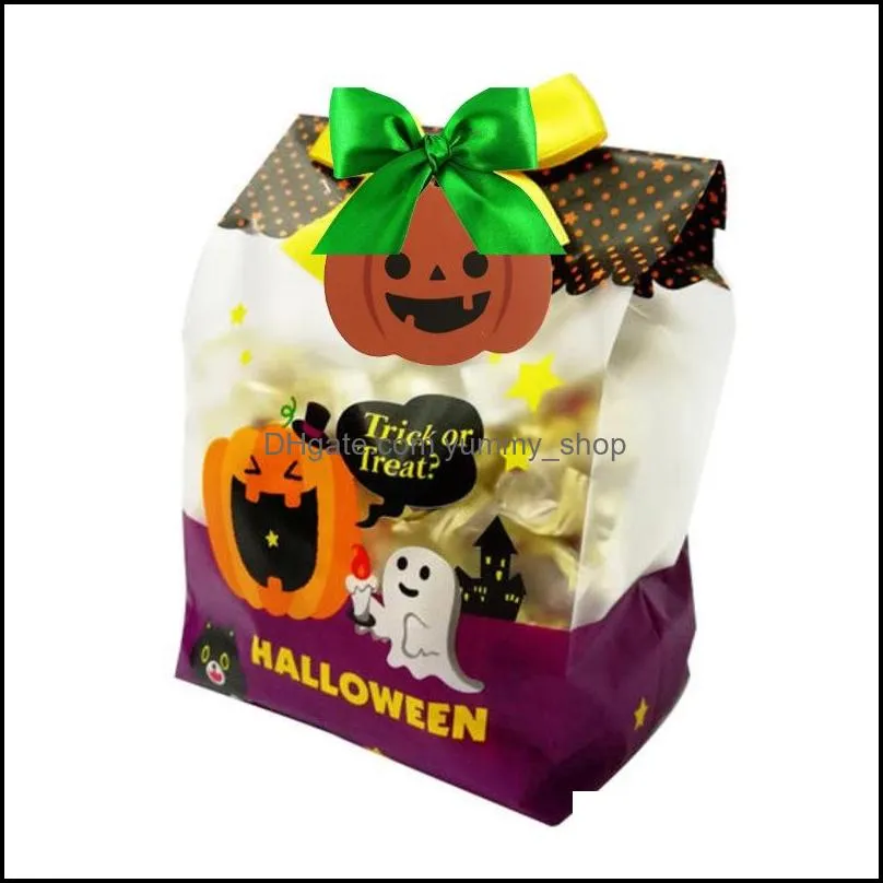 50 pieces/set halloween tag irregular decoration ghost festival sugar box atmosphere decoration paper card diy decortive accessories