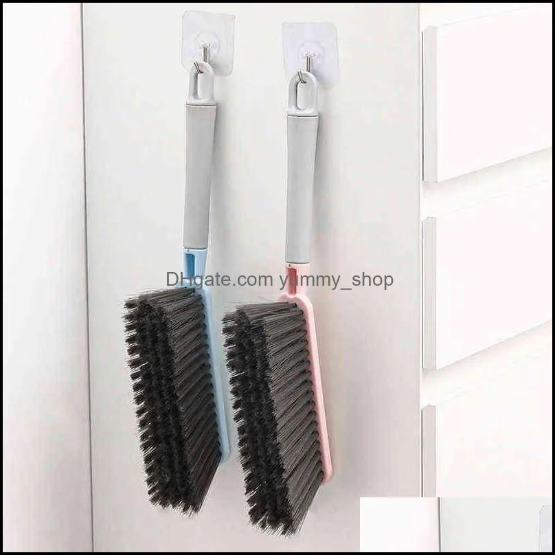 1pc soft bristle cleaning brush long handle bed clean brushes broom mane dusting sofa sheet sweep bed home supplies vtm eb1060