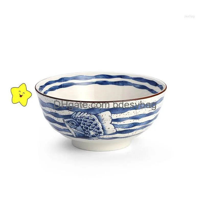 bowls japanese ceramic bowl soup instant noodles large ramen household single tableware