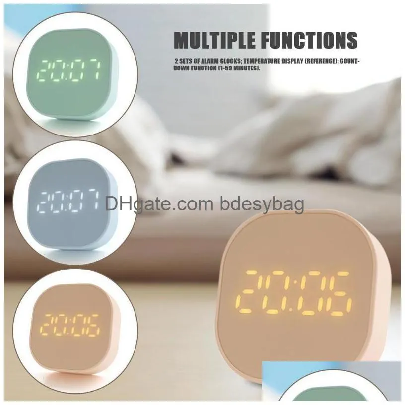 desk table clocks digital clock bedside clear display alarm for room decor countdown time function temperature timer