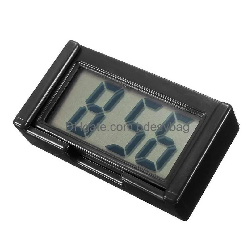 desk table clocks mini car digital clock accessories auto electronic lcd watch suitable for interior decorate