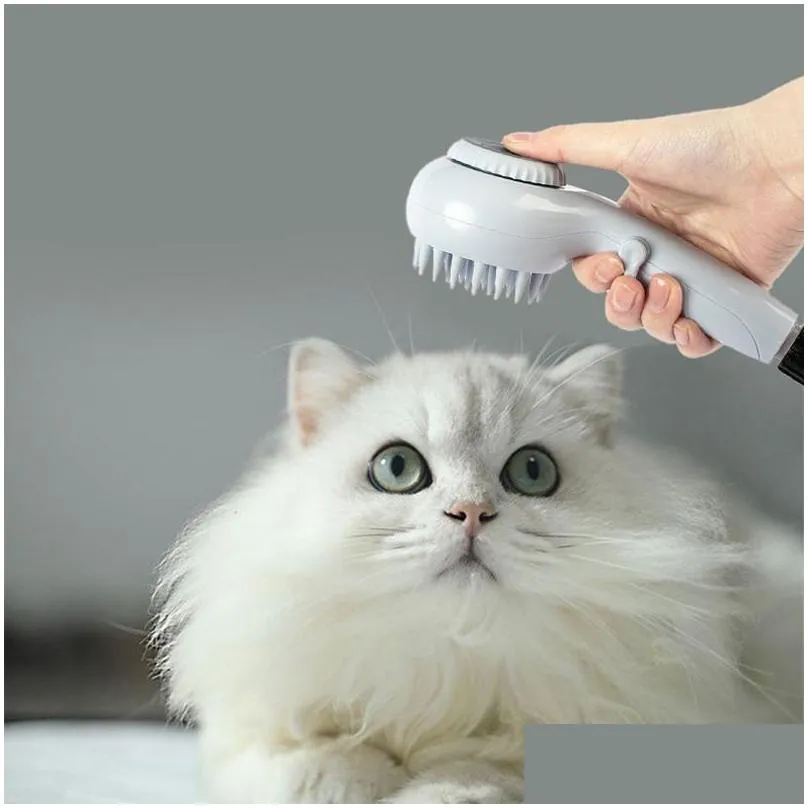 pet shower head bath brush 2in1 cat dog spa massage comb soft silicone petshower hair grooming cmob dog cleaning tool