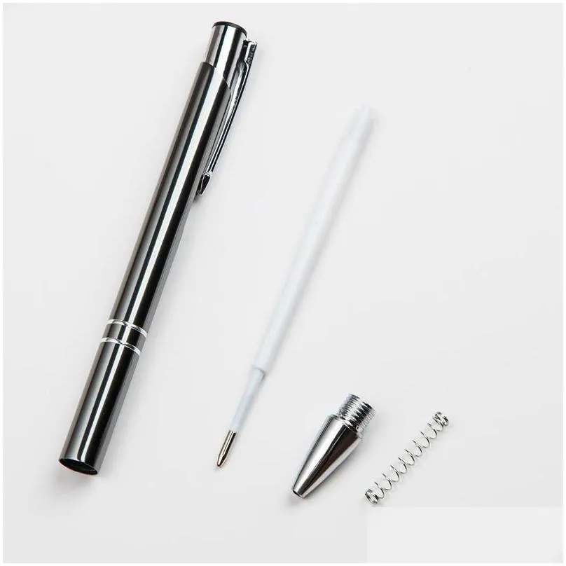 metal press ballpoint pen fashion durable 1.0mm ballpoint pen school office writing supplies advertising customize business gift