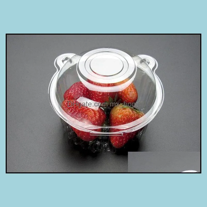 plastic cupcake cake muffin dome case disposable fruit salad holder boxes container packaging box sn2255