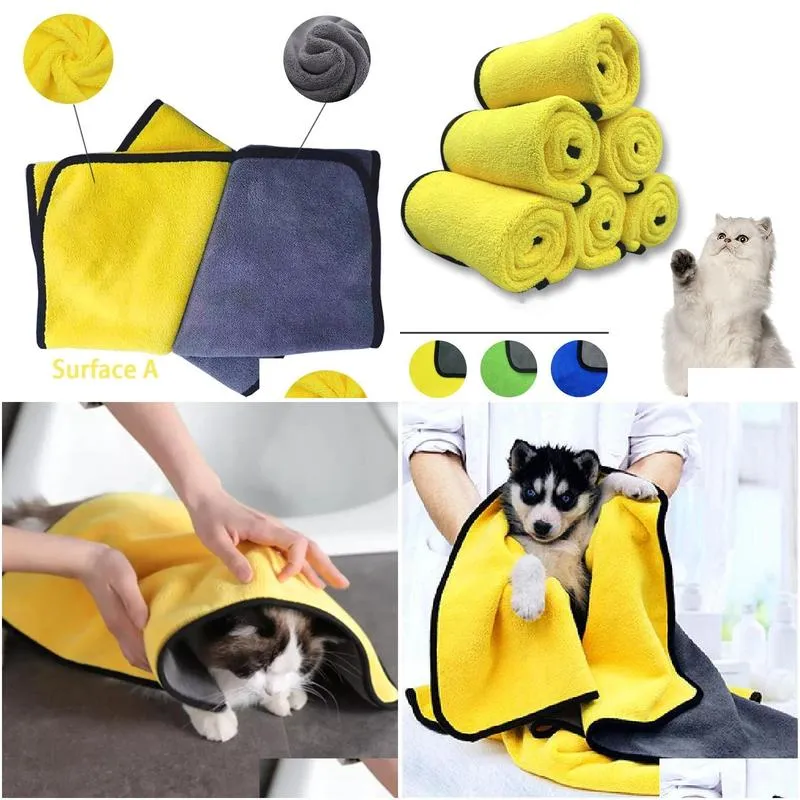 grooming pet absorbent towel dog increase bath towels cat quick dry wipe pet shop supplies wholesale