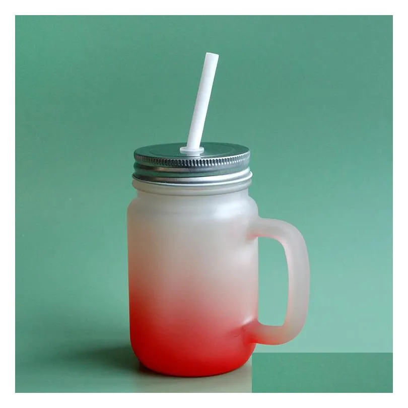 glass water bottle with portable straw family breakfast milk juice coffee coke cup simple office water bottle drinkware