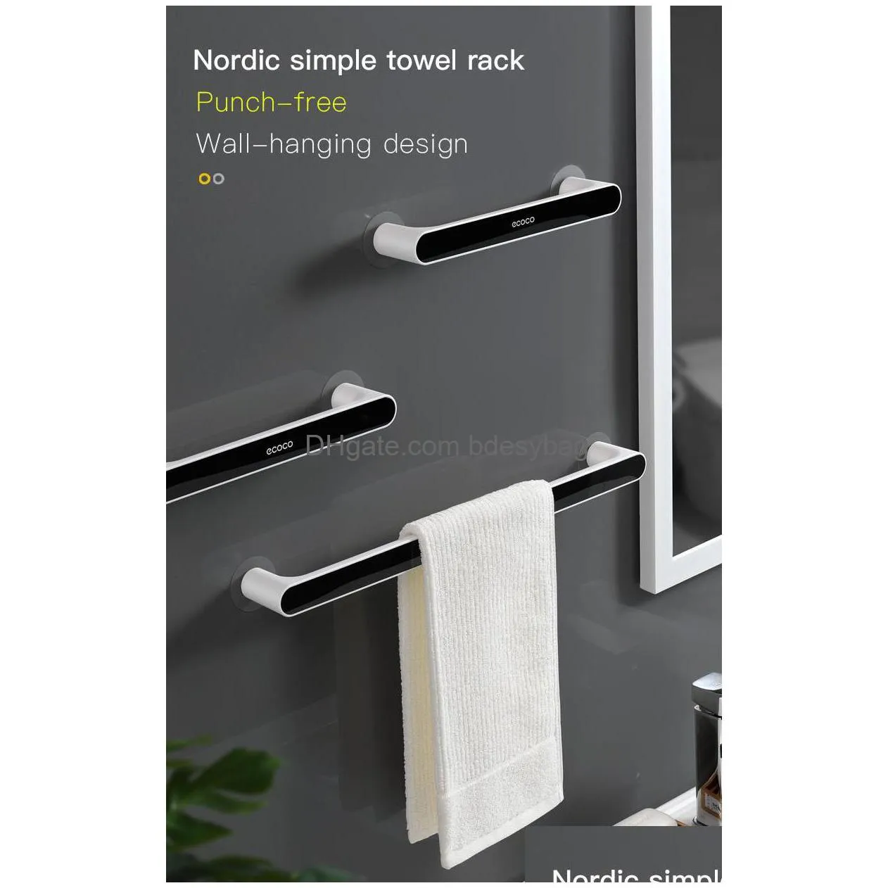 towel racks selfadhesive holder rack wall mounted hanger bathroom organizer bar shelf hook kitchen wipes hanging