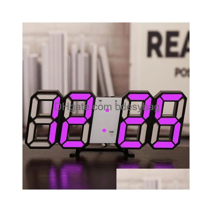 nordic digital table clock wallmounted led alarm calendar display office electronic home decoration desk clocks