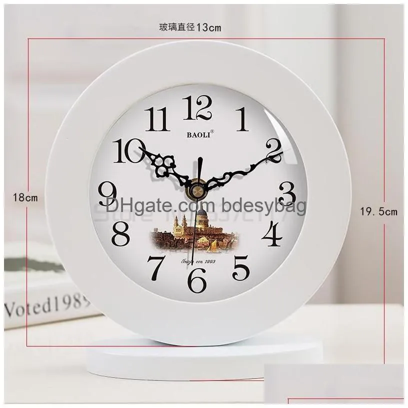 desk table clocks european clock modern silent ornament composite plate watch country movement