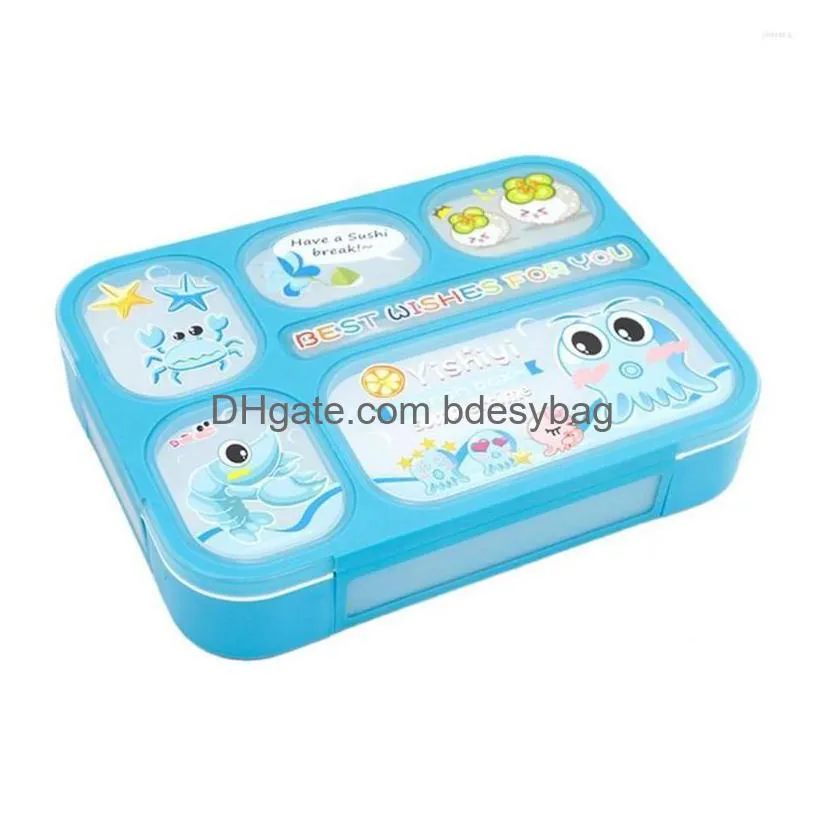 dinnerware sets bento organizer grade child portable box holder adorable kids school lunch case for restaurant