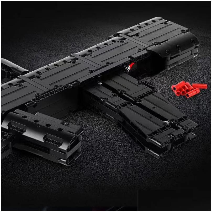 mould king 14005 the qbz 95 automatic rifle gun model assembly hightech submachines bricks of building block set for kids birthday christmas