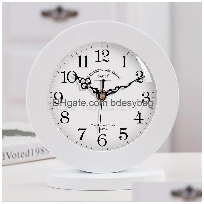 desk table clocks european clock modern silent ornament composite plate watch country movement