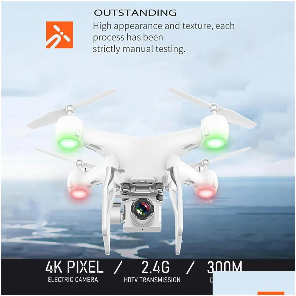 rc drone quadcopter uav with camera 4k professional wideangle aerial photography long life remote control fly wing machine toy