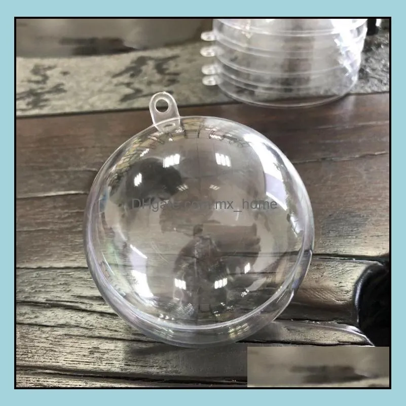 100mm clear plastic fillable ornaments ball plastic round transparent ball baubles festival party wedding christmas decorations balls