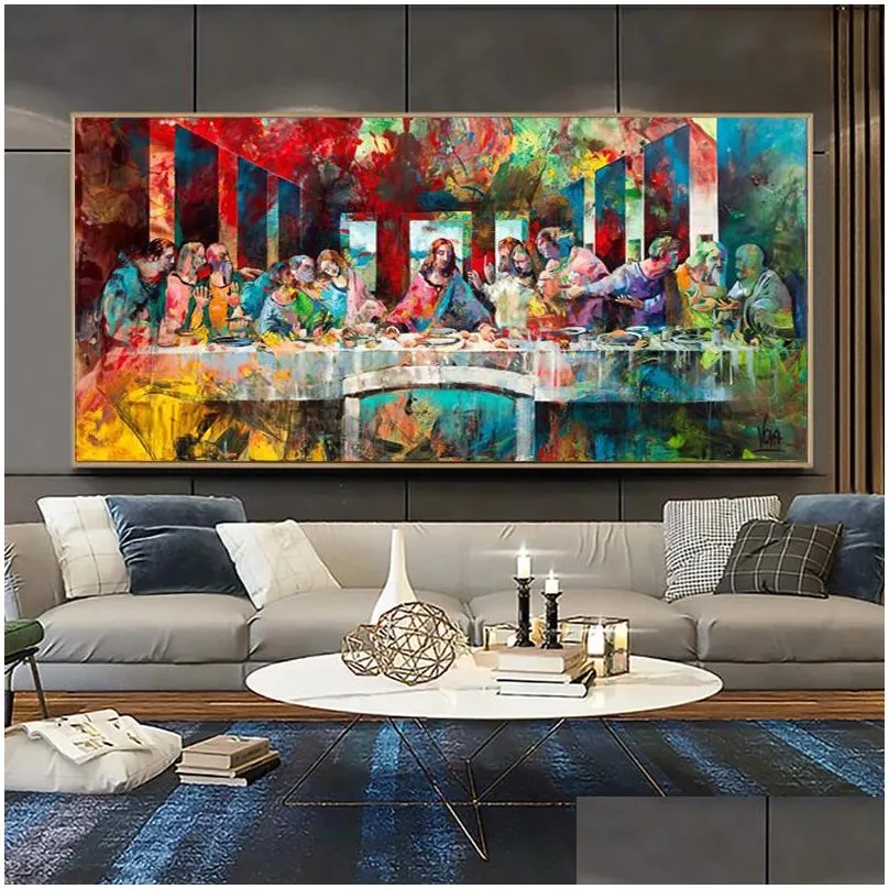 the last supper canvas prints wall art pictures for living room home decor indoor decorations abstract portrait famous painting