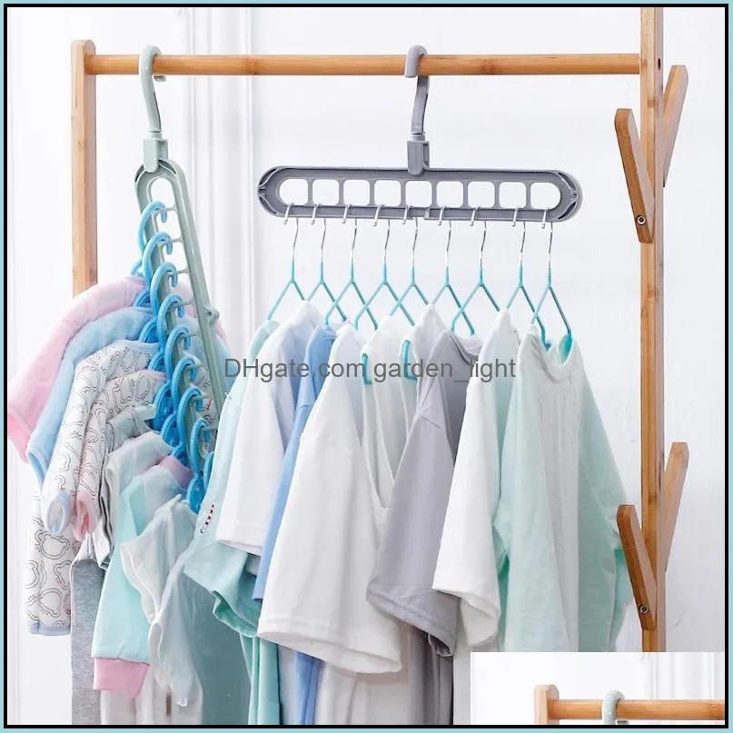9 holes magic clothes hanger multiport support circle clothes hangers for clothes drying rack plastic hangers clothing storage