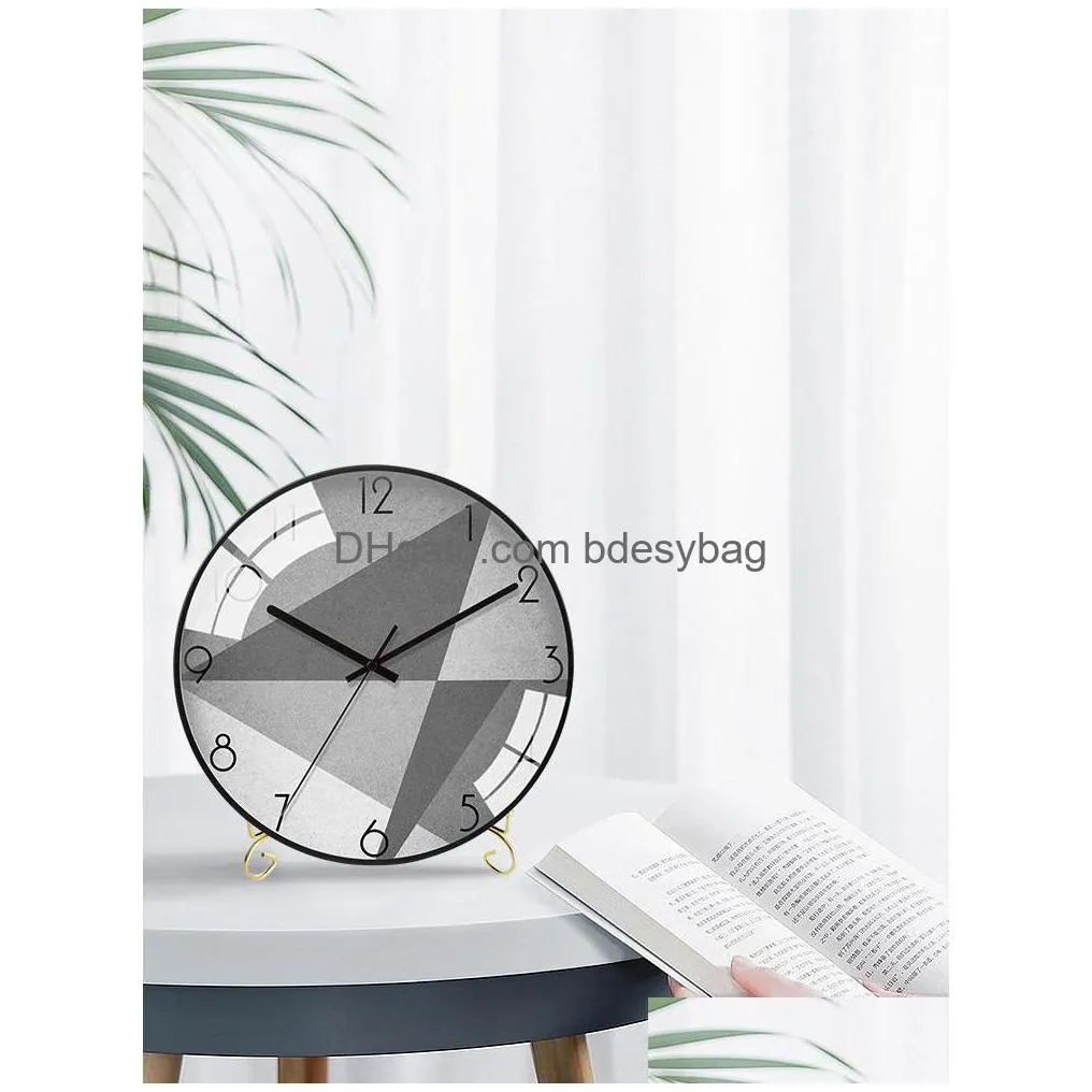 desk table clocks luxury metal smart clock mute mirror livingroom electronic digital watch masa saati home decor ek50tc